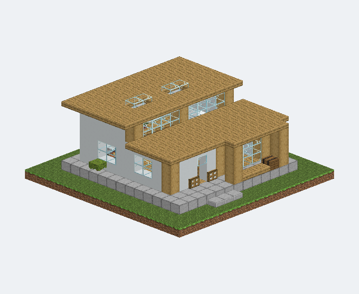 木白・採光收納小屋模型預覽