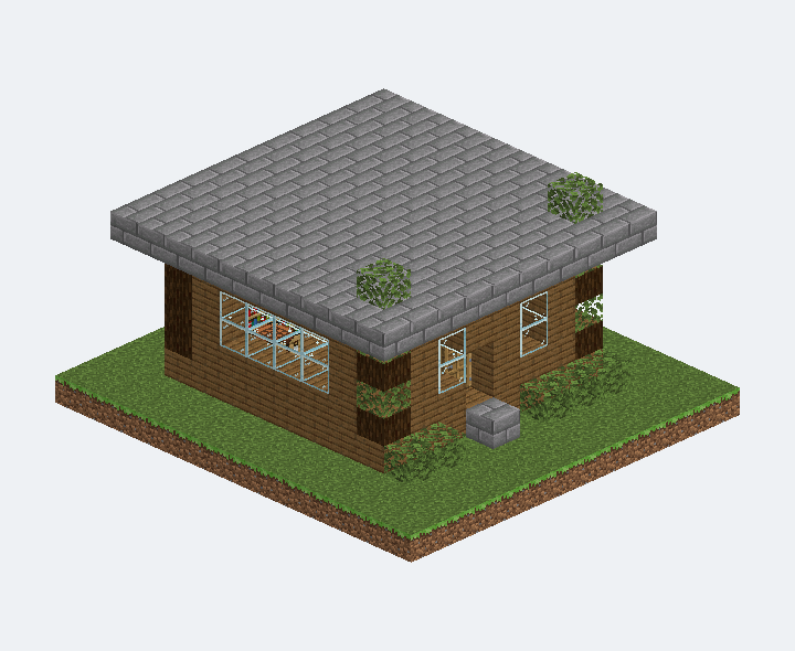石板簷口小屋模型預覽